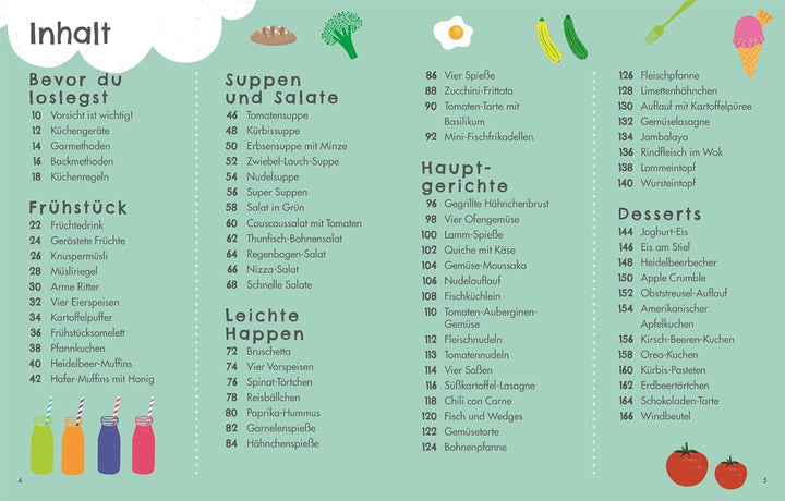 Die Kochschule für Kids: 150 superleckere Rezepte. Schritt für Schritt Kochen und Backen lernen für