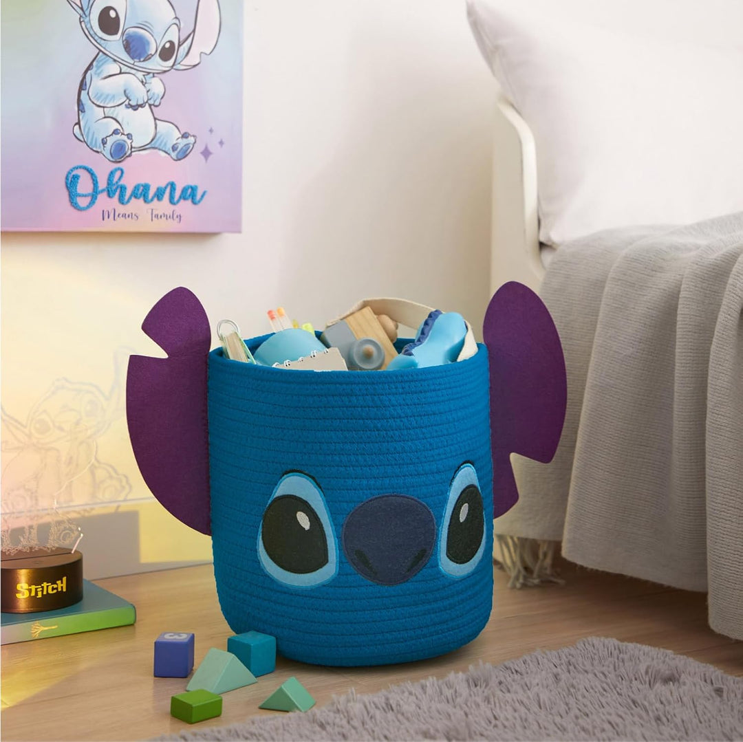 Idea Nuova Disney Stitch Figural Rope Aufbewahrungskorb, 25,4 x 25,4 cm (H x B) Stich, Stich