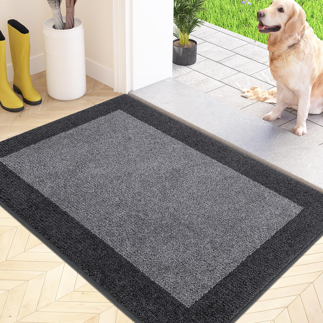 FCSDETAIL Schmutzfangmatte Innen 50 x 80 cm, rutschfeste Fussmatte, waschbar Sauberlaufmatte, absorb