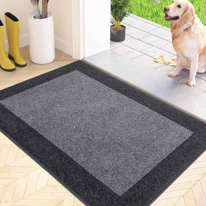 FCSDETAIL Schmutzfangmatte Innen 50 x 80 cm, rutschfeste Fussmatte, waschbar Sauberlaufmatte, absorb