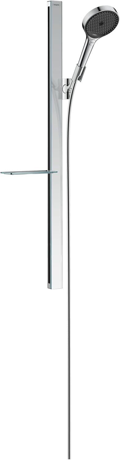 hansgrohe Duschsystem Rainfinity (Duschkopf, Stange 90cm, Seifenschale, 3 Strahlarten) chrom 3 Strah