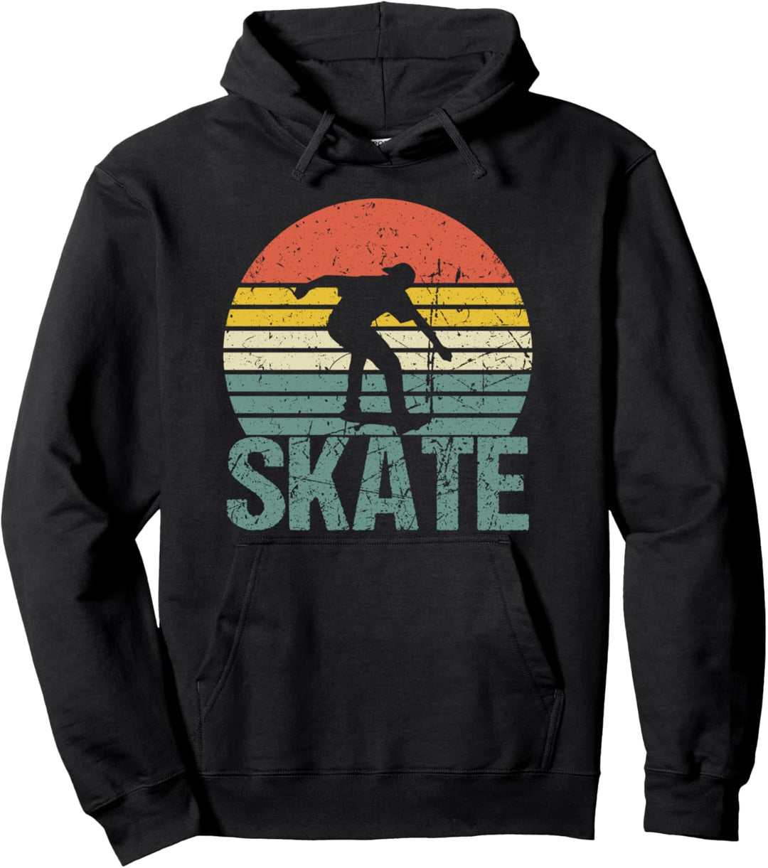 Skater Outfit Jungen Mädchen Skateboard Skateboarding Retro Pullover Hoodie