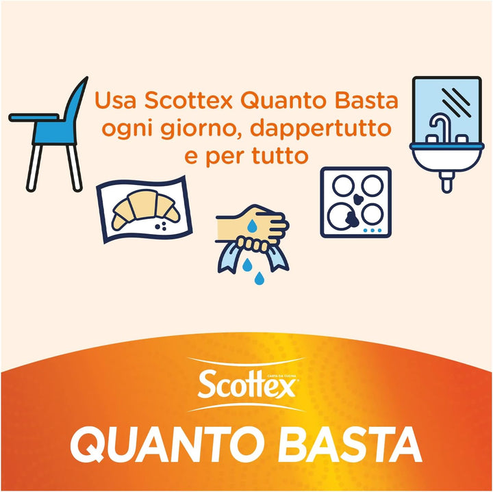 Scottex Quanto Basta Küchenpapier mit Halbreissoption, 1er Pack (1 x 24 Rolle)