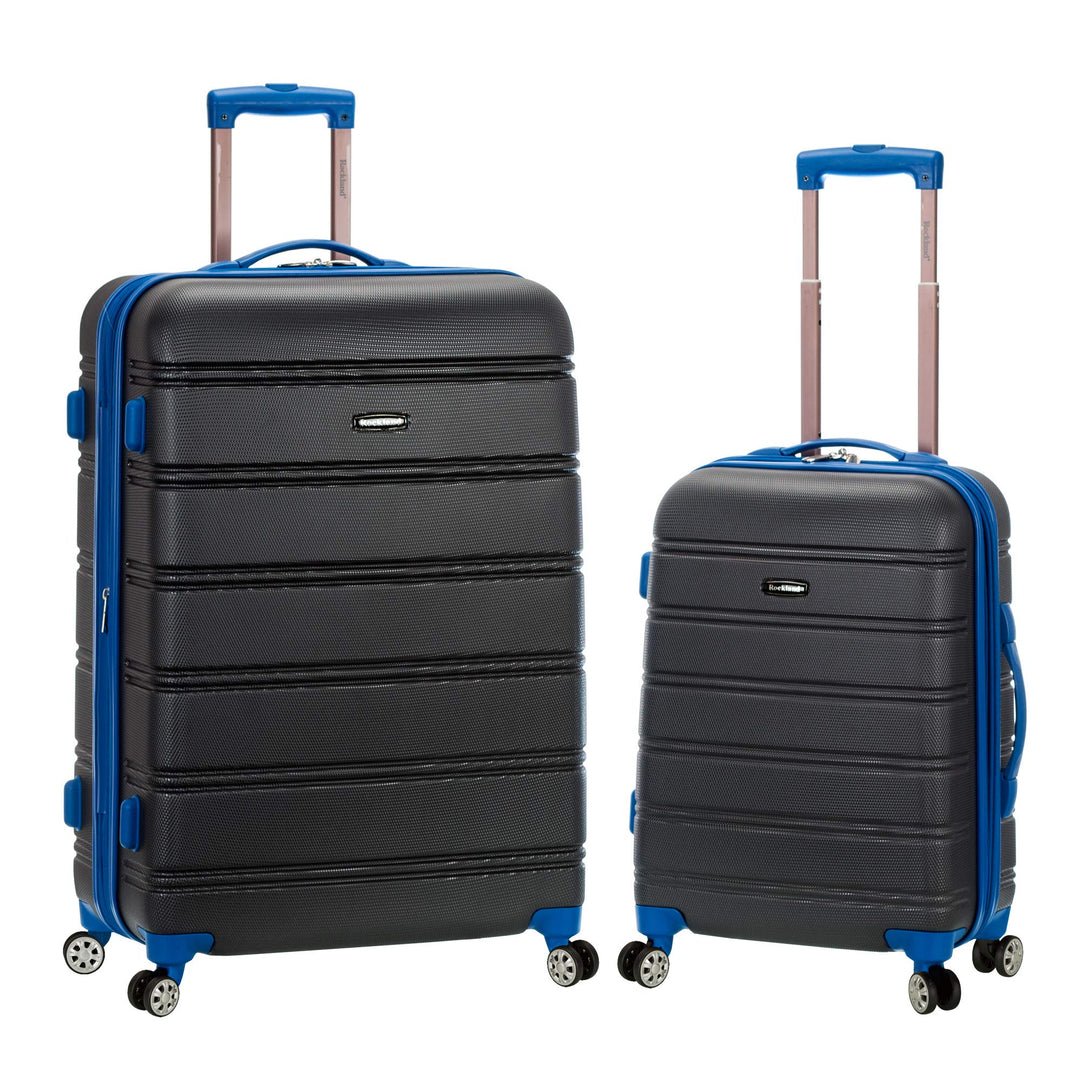 Rockland Melbourne Hartschalen-Trolley, erweiterbar, grau, 2-Piece Set (20/28), Melbourne Hartschale