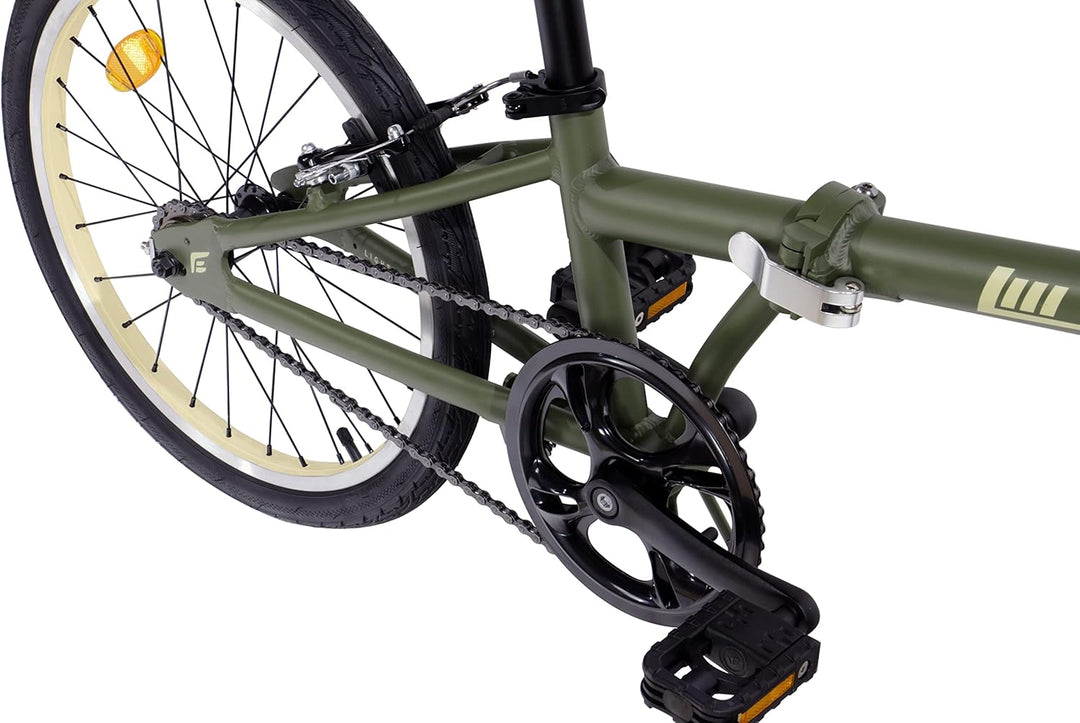 FabricBike Klappfahrrad, Alu-Rahmen, Single Speed, klapprad 20 Zoll, Folding, klapp Fahrrad, Klappra