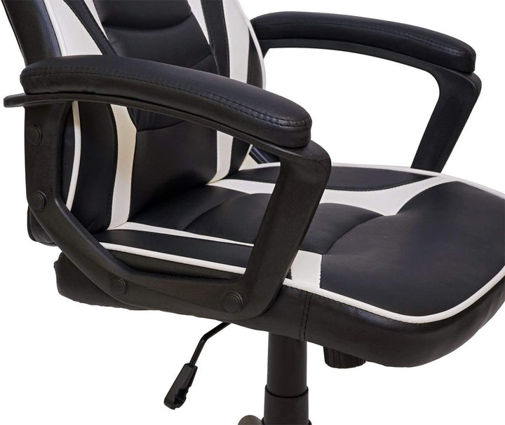 Mendler Bürostuhl HWC-F59, Schreibtischstuhl Drehstuhl Racing-Chair Gaming-Chair, Kunstleder -