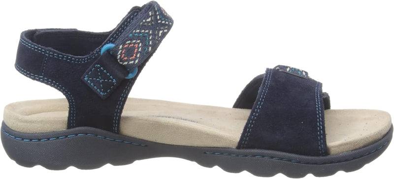 Clarks Damen Amanda Sprint Sport Sandal 41 EU Navy Suede, 41 EU Navy Suede