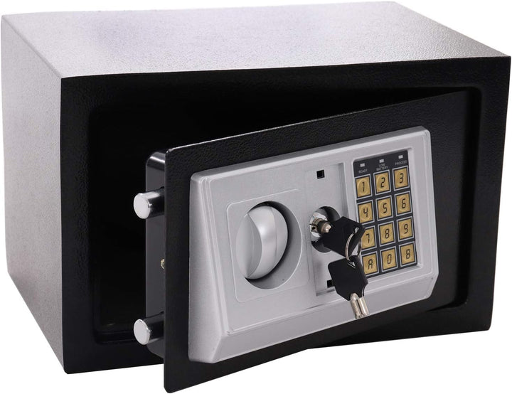 Panorama24 Tresor Safe mit Elektronik-Zahlenschloss 31x20x20cm LED-Anzeige Stahlbolzen, schwarz, ink