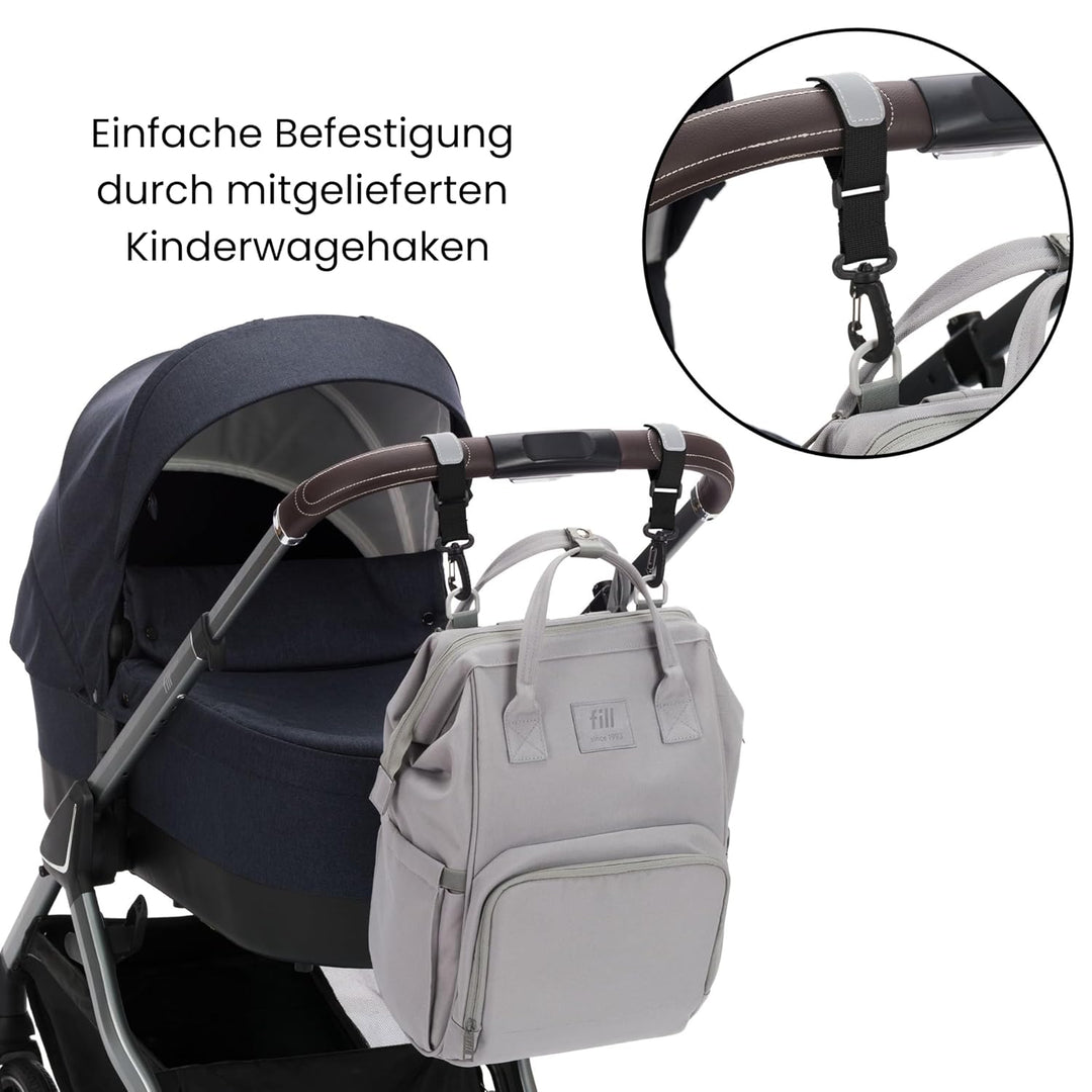 Fillikid Wickelrucksack Barcelona | Geräumiger & stylischer Rucksack mit vielen Fächern, isoliertem