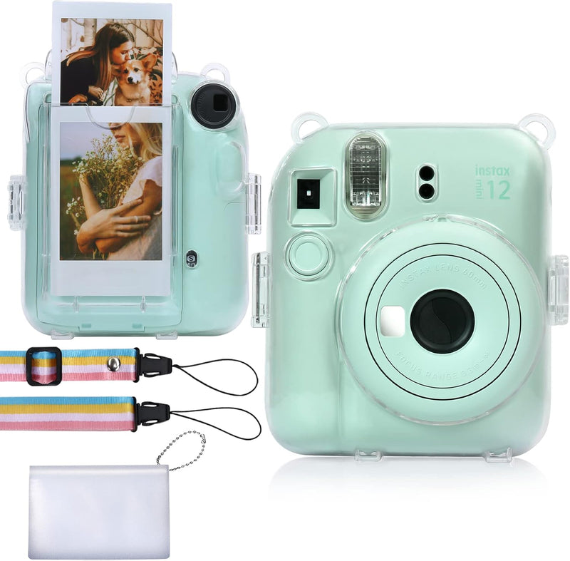 Aenllosi Tragetasche für Fujifilm Instax Mini 12 Sofortbildkamera Schutzhülle mit Folientasche zum S