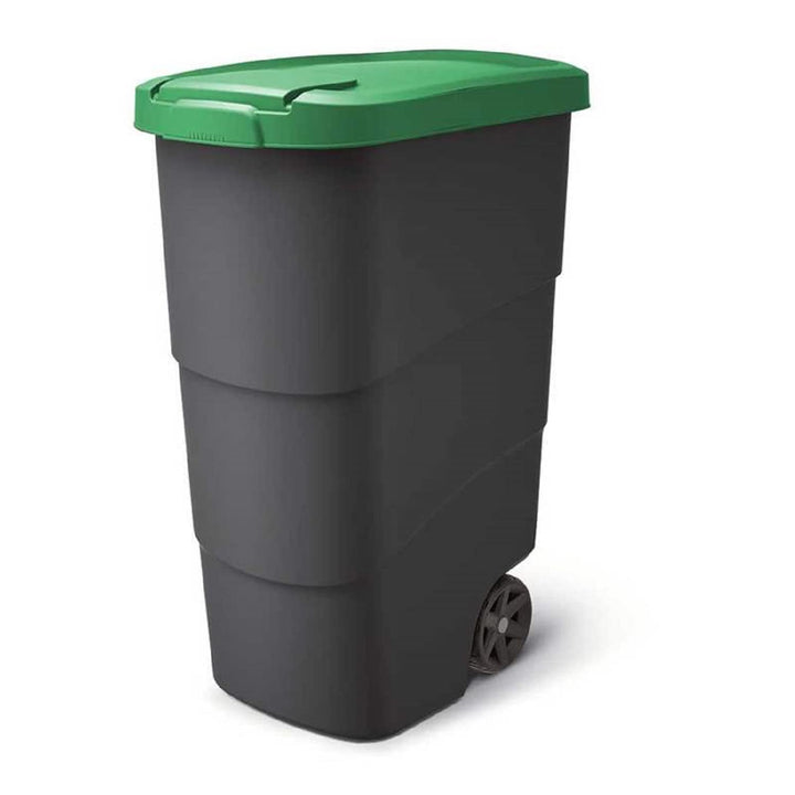 Prosperplast Wheeler 90L Müllbehälter mit Rädern und Deckel Mülltonne Müllgrossbehälter Grossmüllton