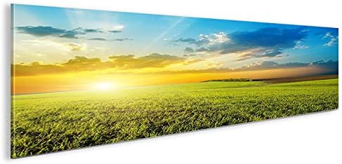 islandburner Bild Bilder auf Leinwand Sonnenfeld Landschaft Panorama XXL Poster Leinwandbild Wandbil