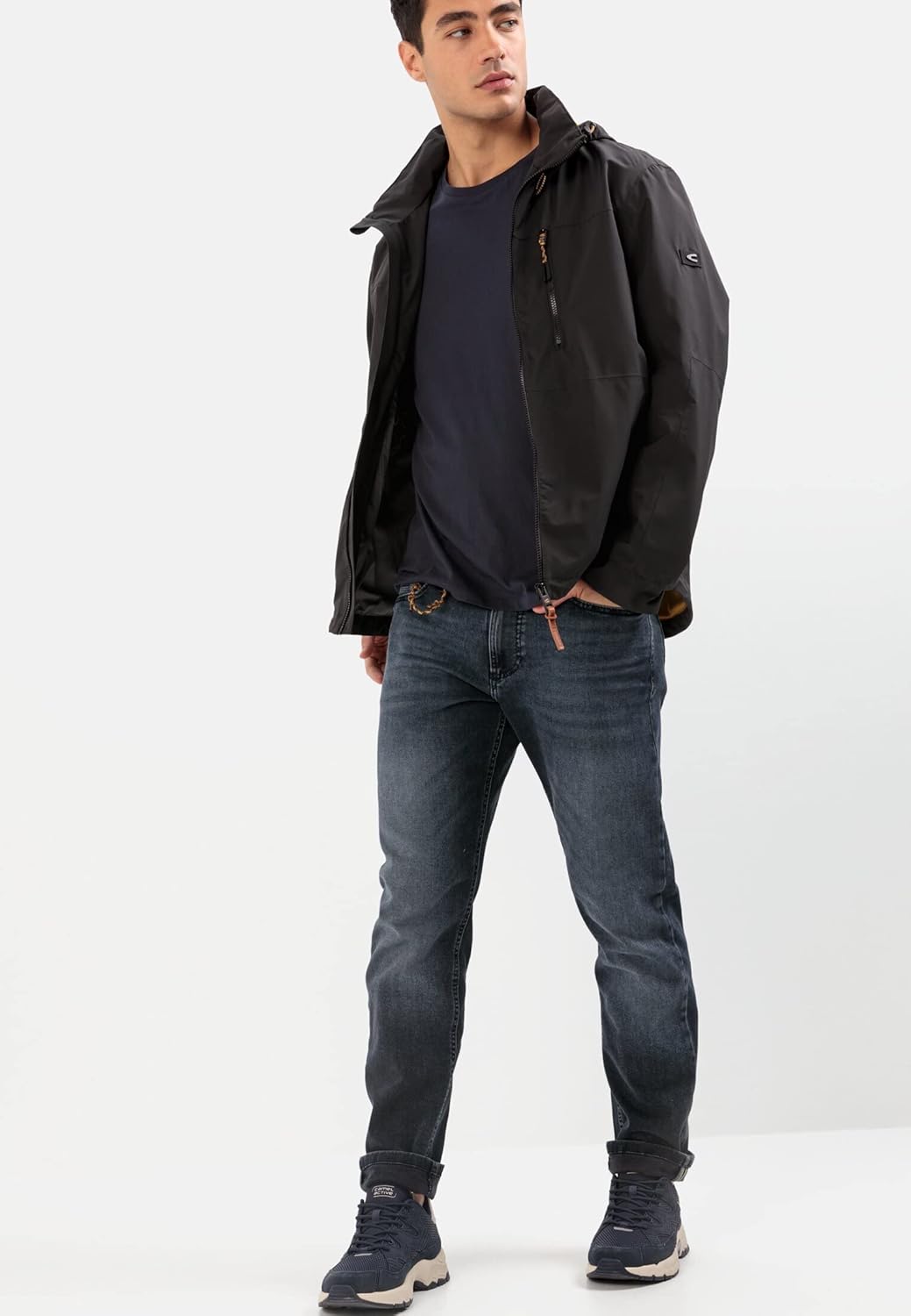 camel active Herren teXXXactive® Funktionsjacke aus recyceltem Polyester 25 Charcoal, 25 Charcoal