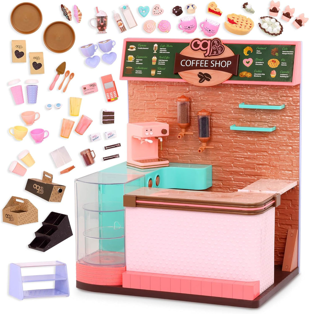 Our Generation – Love U Latte – Kaffe Shop Spielset – Spielzeugessen – 46 cm Puppe Zubehör – Fantasi