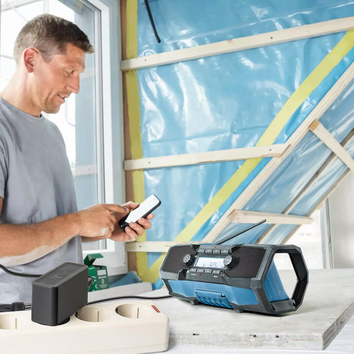 KFD Netzteil Ladegerät Ladekabel für Bosch Professional 18V System Akku Baustellenradio GPB 18V-2 SC