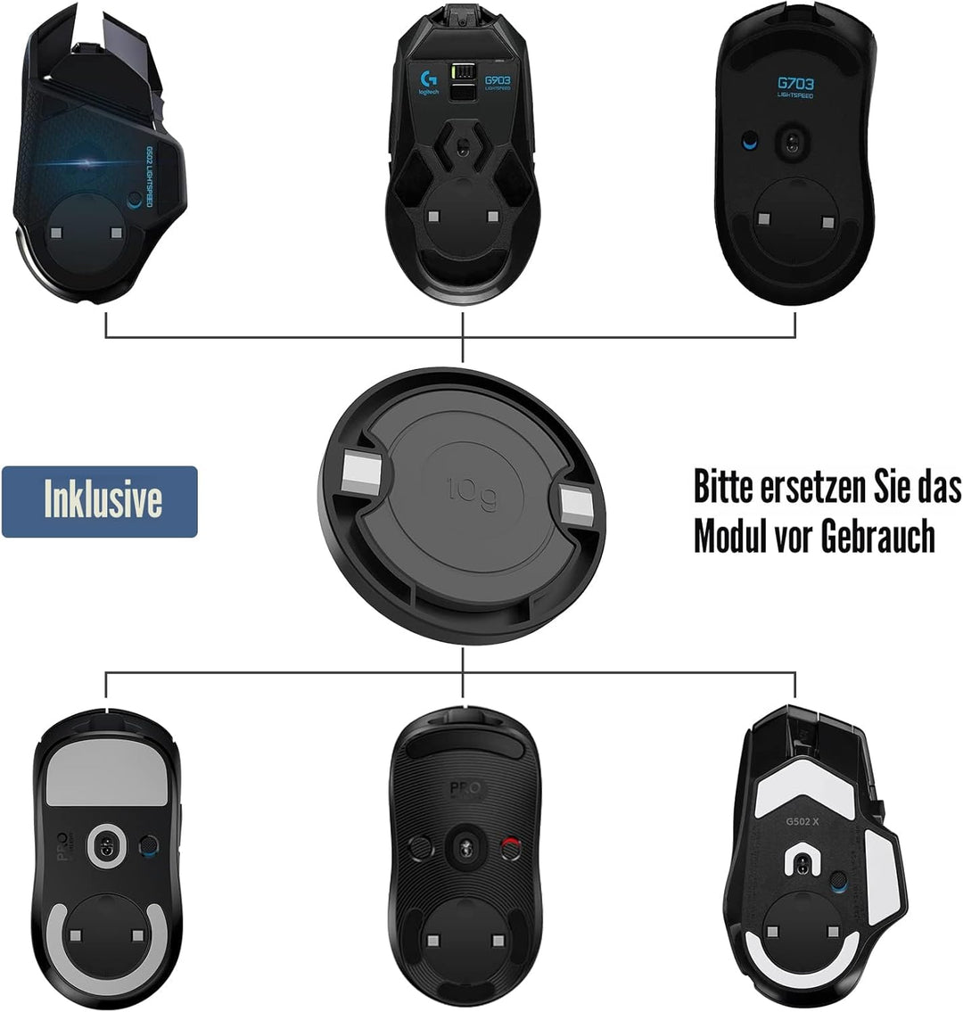 Ladestation für Logitech Maus G502 Lightspeed, G703, G903 Lightspeed und PRO Wireless Gaming-Maus Po