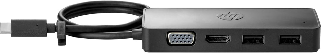 HP 235N8AA USB-C Reisehub G2 (USB Hub, USB C hub, 4 Ports, 2x USB-A, HDMI, VGA) schwarz
