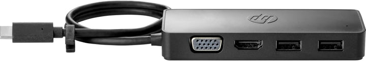 HP 235N8AA USB-C Reisehub G2 (USB Hub, USB C hub, 4 Ports, 2x USB-A, HDMI, VGA) schwarz