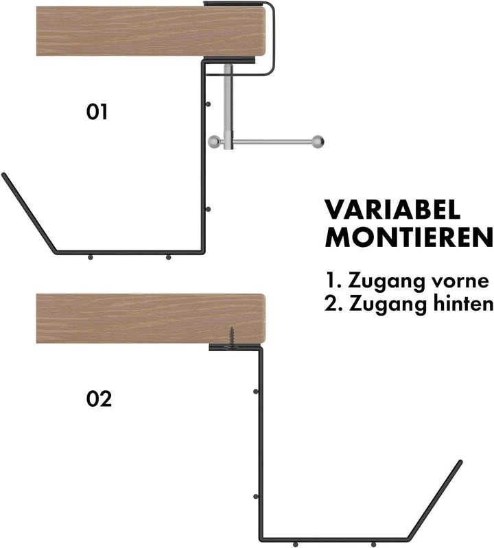 Scanfield Kabelmanagement Unter Tisch, 2er-Set Kabelkanal für Schreibtisch, Kabelmanagement Schreibt