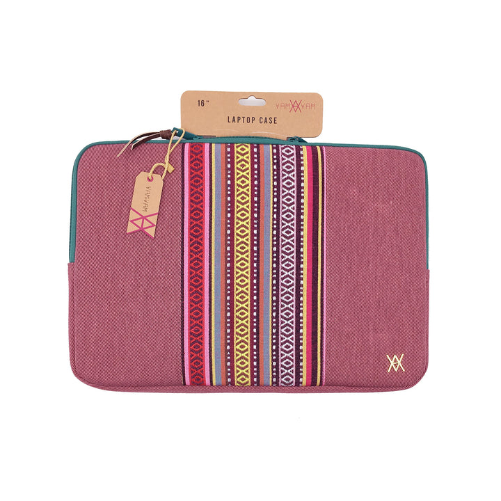 VAMVAM by Wondee Laptophülle bis zu 40,6 cm (16 Zoll), Kirsche mit dekorativem Streifen, Farben, gep