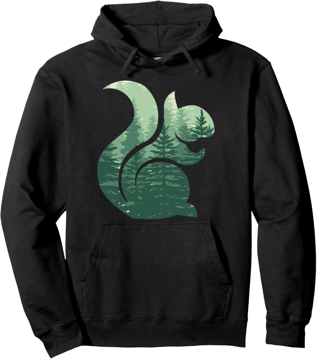 Camping Tier Eichhörnchen Pullover Hoodie