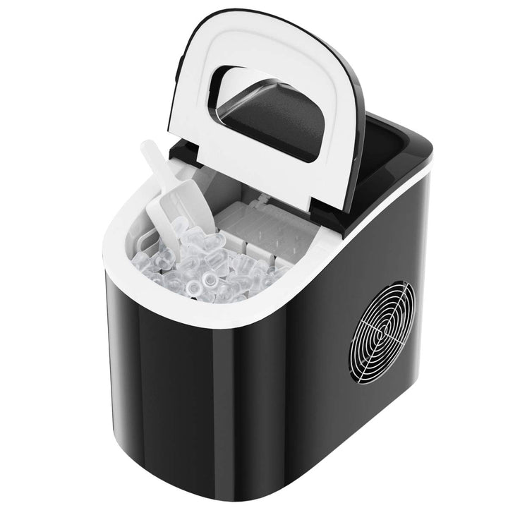 GOPLUS Eiswürfelmaschine, 12kg in 24 Std. Eiswürfelbereiter mit 2 Eiswürfel-Grössen & 2,2 Liter Wass