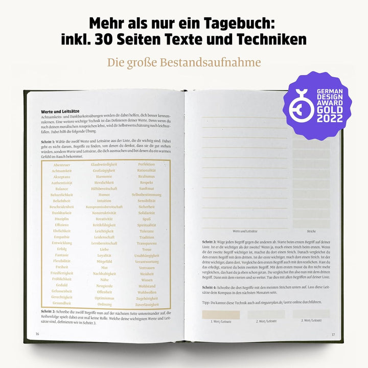 Ein guter Plan: Ein guter Tag, Selbstliebe- und Dankbarkeitstagebuch. Nur 5-6 Minuten am Tag. Für Da