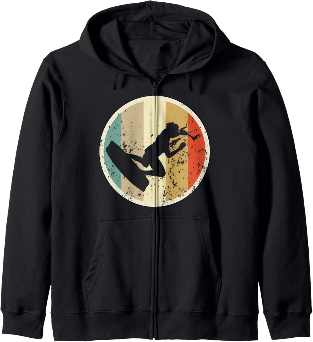Kitesurfen Kiteboarden Kite Surfer Surfen Retro Vintage Kapuzenjacke