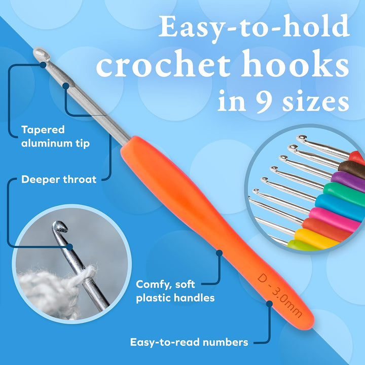 BeCraftee Die Besten Häkelnadeln Mit Ergonomischen Griffen für Extremen Komfort - Perfektes Häkelnad