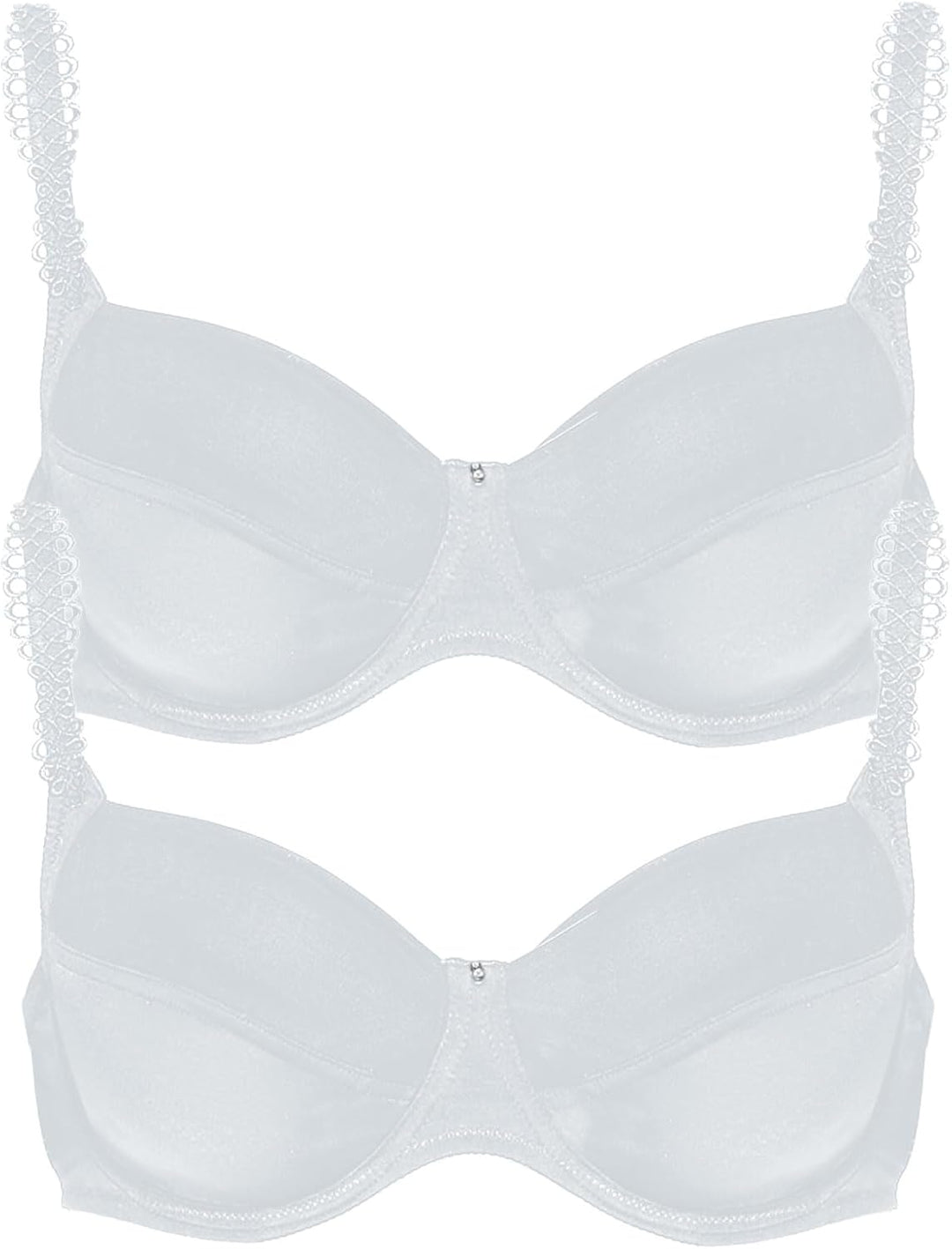 VIANIA! 2er Pack Spacer Bügel BH Sally 144457 70D Weiss, 70D Weiß