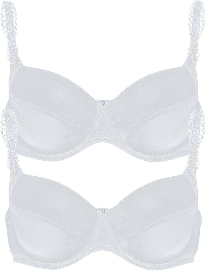 VIANIA! 2er Pack Spacer Bügel BH Sally 144457 70D Weiss, 70D Weiß