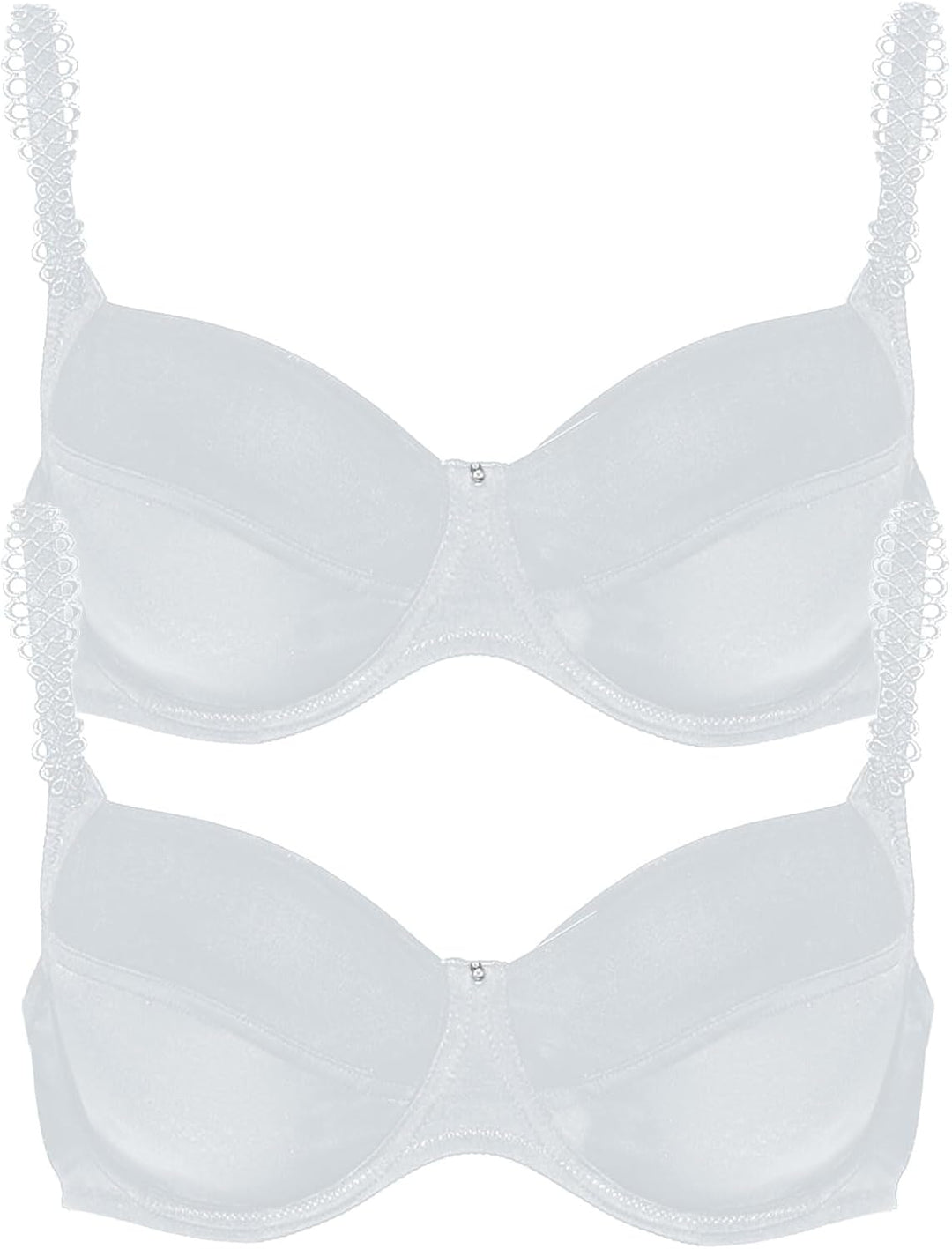 VIANIA! 2er Pack Spacer Bügel BH Sally 144457 70B Weiss, 70B Weiss