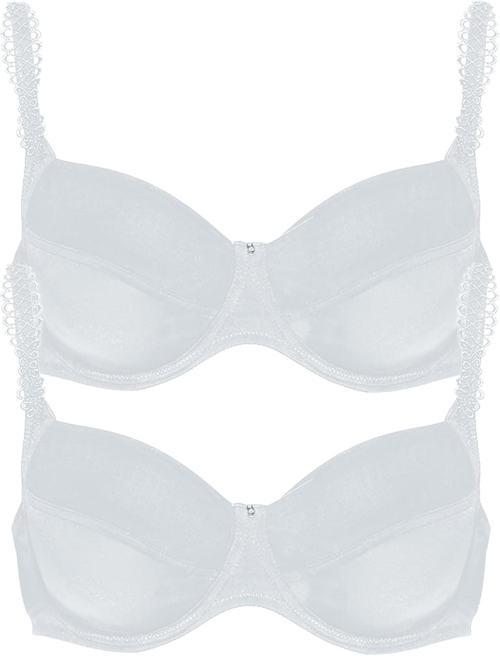 VIANIA! 2er Pack Spacer Bügel BH Sally 144457 70B Weiss, 70B Weiss