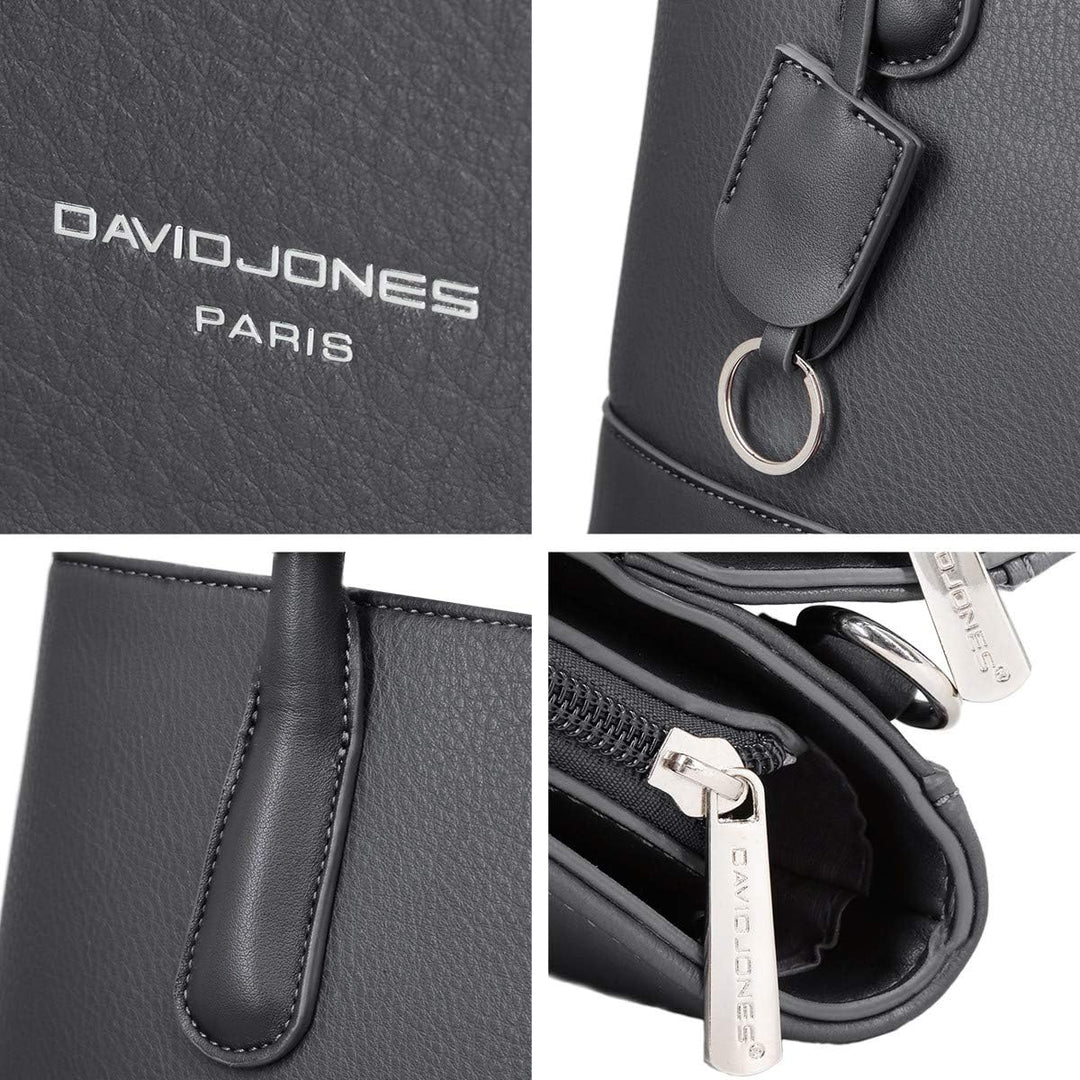 David Jones - Damen Grosse Handtasche Henkeltasche - Tote Shopper Bag PU Echtes Leder Stil - Multi P