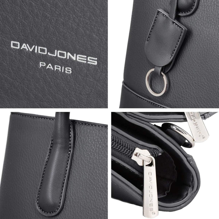 David Jones - Damen Grosse Handtasche Henkeltasche - Tote Shopper Bag PU Echtes Leder Stil - Multi P