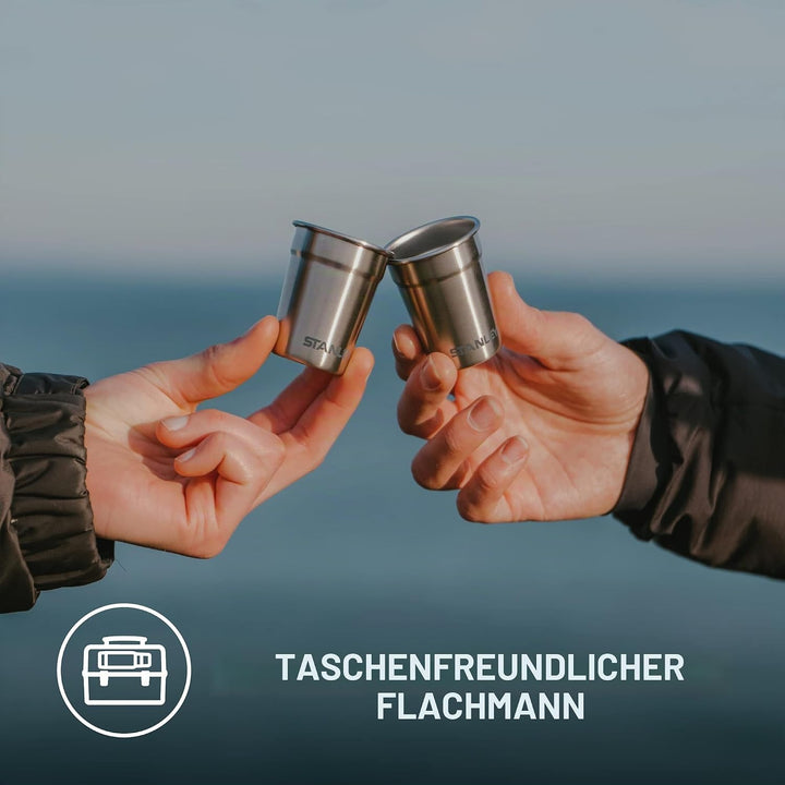 Stanley Adventure Nesting Schnapsgläser Set 59 ml - Shotgläser aus Edelstahl - BPA-Frei - Stapelbar