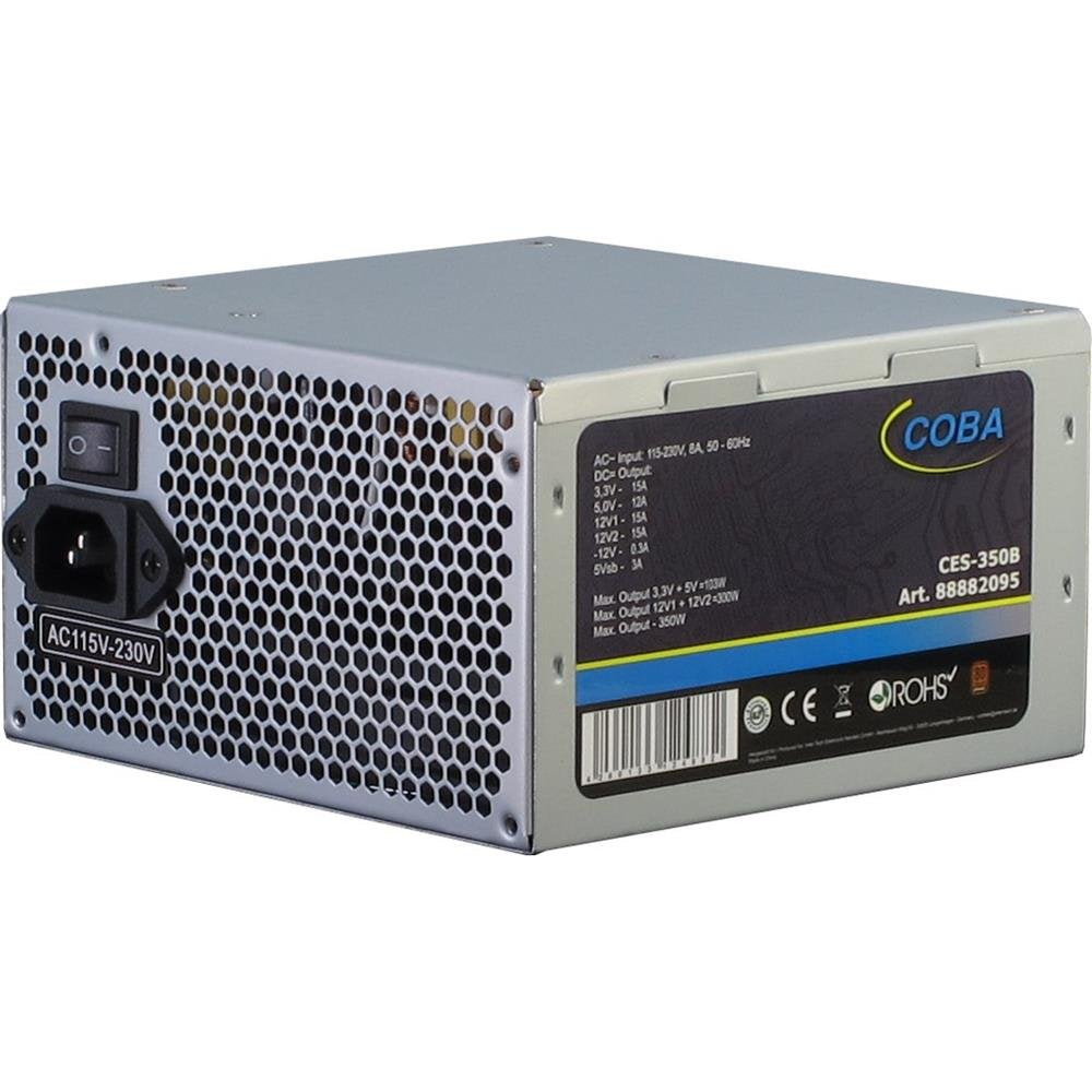 INTER-TECH Coba CES-350W 82+ ATX Netzteil 350W Luefter 120mm 1x PCI E 6+2 polig 3XS ATA 1x EPS 8 pol