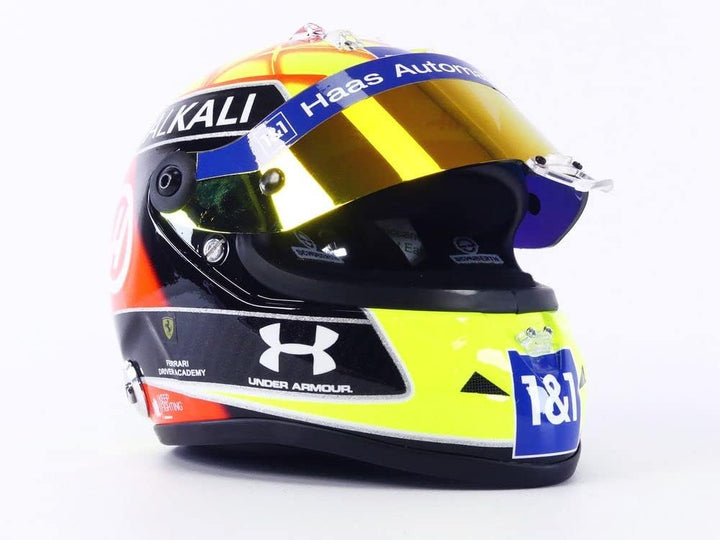 Mini Helmet MKS-MH-2-2021-R Miniaturauto aus der Sammlung, Gelb/Schwarz