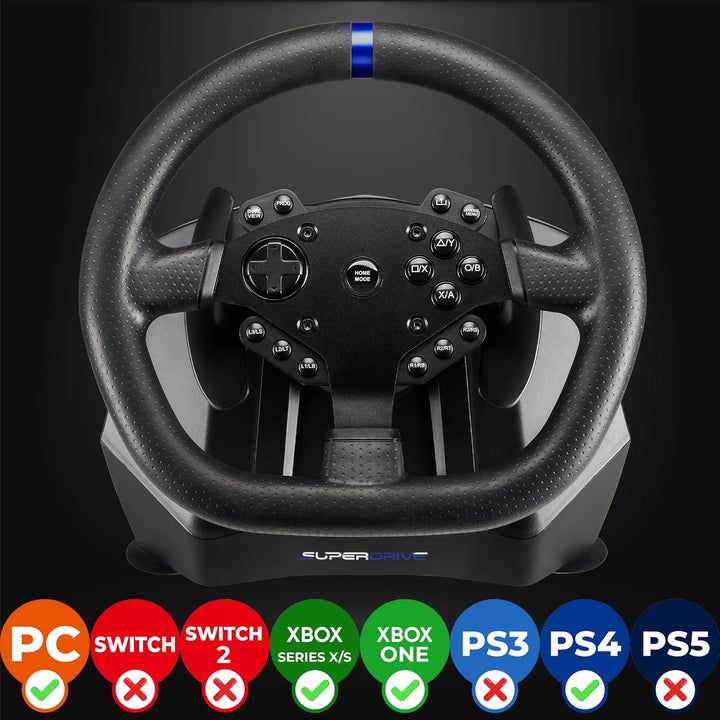 Superdrive - Rennlenkrad/lenkrad SV950 mit Pedalen und Schaltwippen Xbox Serie X/S, PS4, Xbox One, P