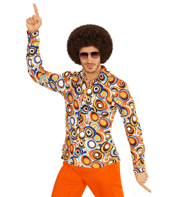 shoperama 70er Jahre Retro Hemd mit und ohne Muster Disco Herren Kostüm Siebziger Schlager XXL Bubbl