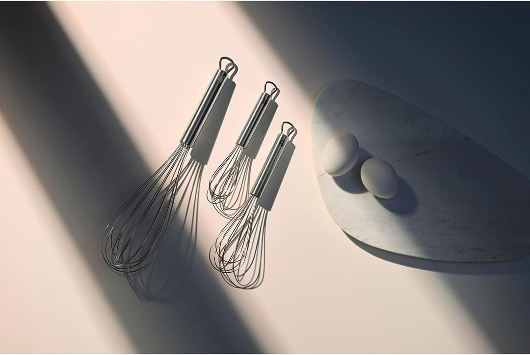 WMF Profi Plus Schneebesen Set 3-teilig, Schneebesen Edelstahl teilmattiert, Rührbesen, Quirl, spülm
