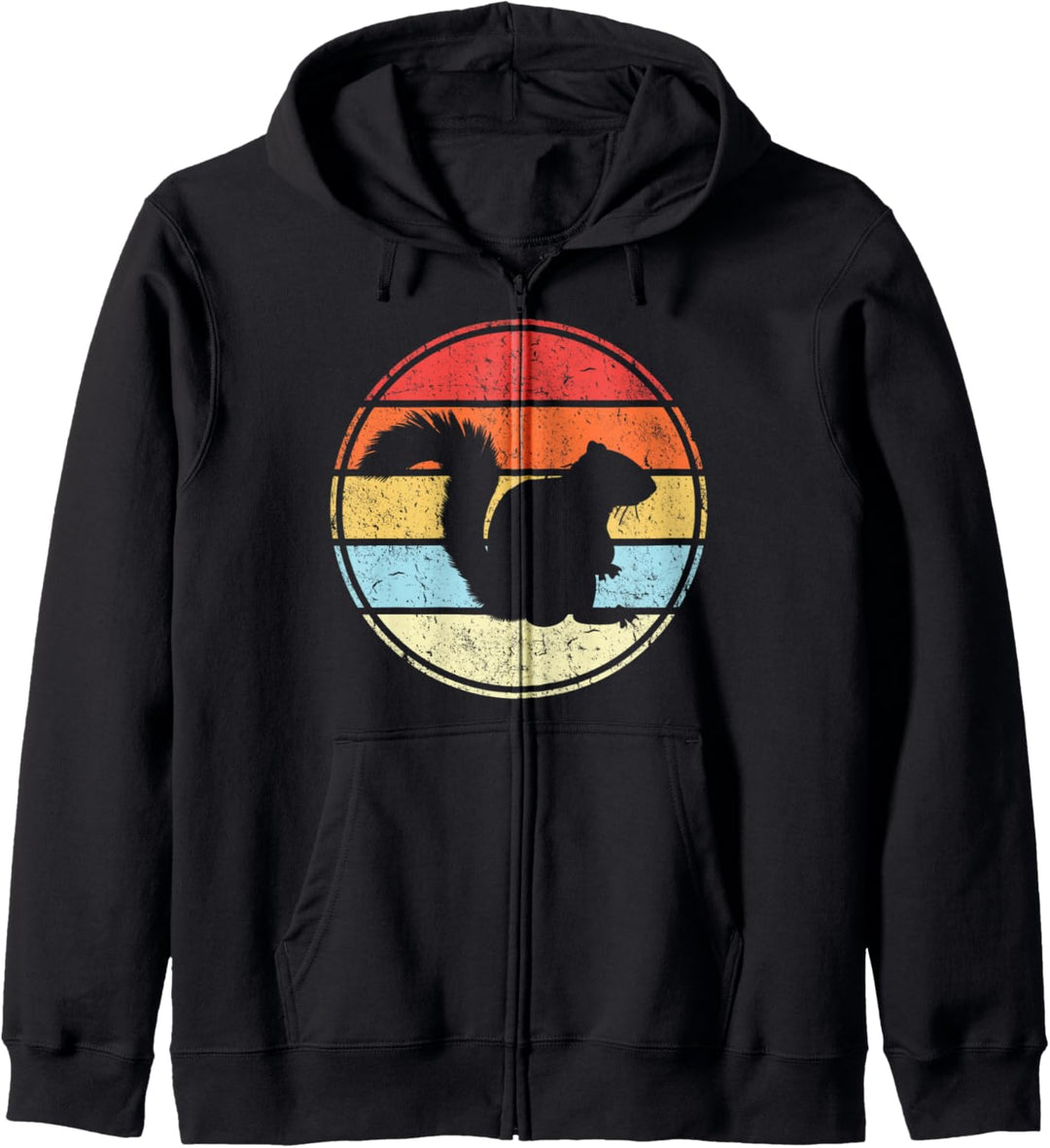 Eichhörnchen Silhouette Vintage Eichhörnchen Geschenk Kapuzenjacke
