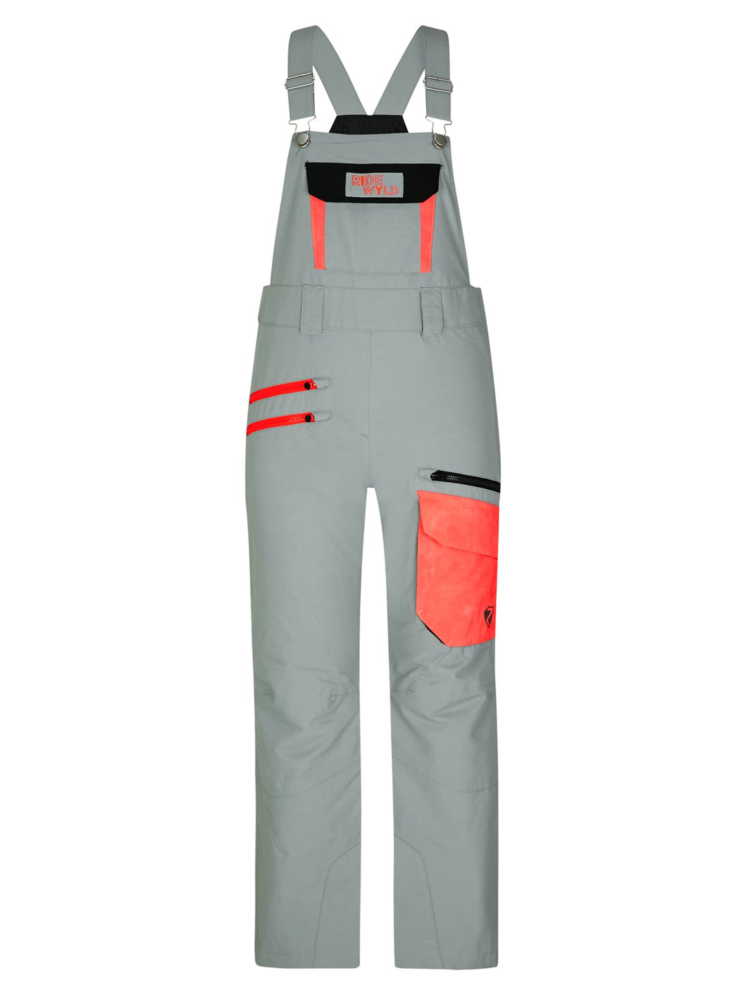 Ziener Mädchen Aileen-bib Ski-Hose, Schnee-Hose | Träger, wasserdicht, warm (1er Pack) 116 gray seal