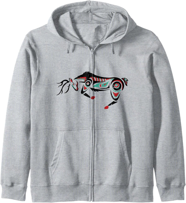 Native American Deer Astrologisches Zeichen Indianer Tierkre Kapuzenjacke