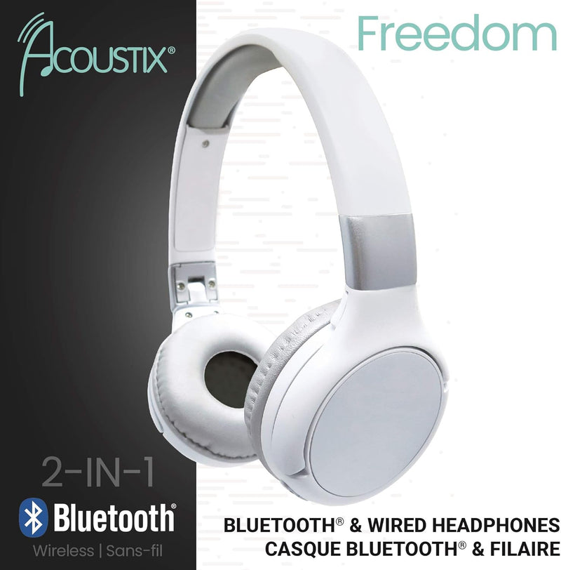 Lexibook HPBT010S Acoustix 2-in-1-Bluetooth-Kopfhörer-Stereo Wireless Wired, faltbar, verstellbar, b