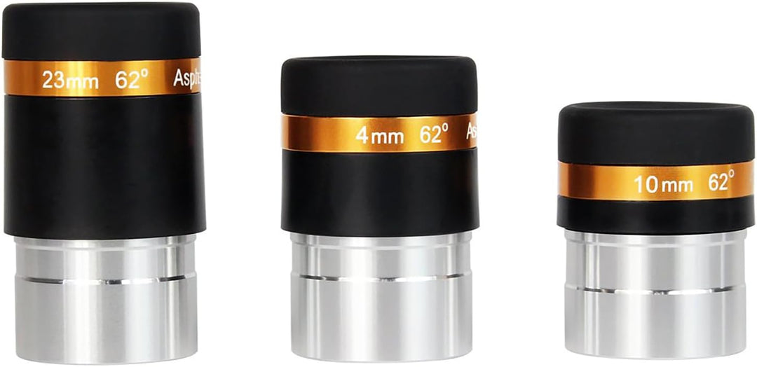 Svbony Teleskop Okular Set, 1,25” Planeten Okular Set 4mm 10mm 23mm 62° Weitwinkel Okular Scharfe Bi
