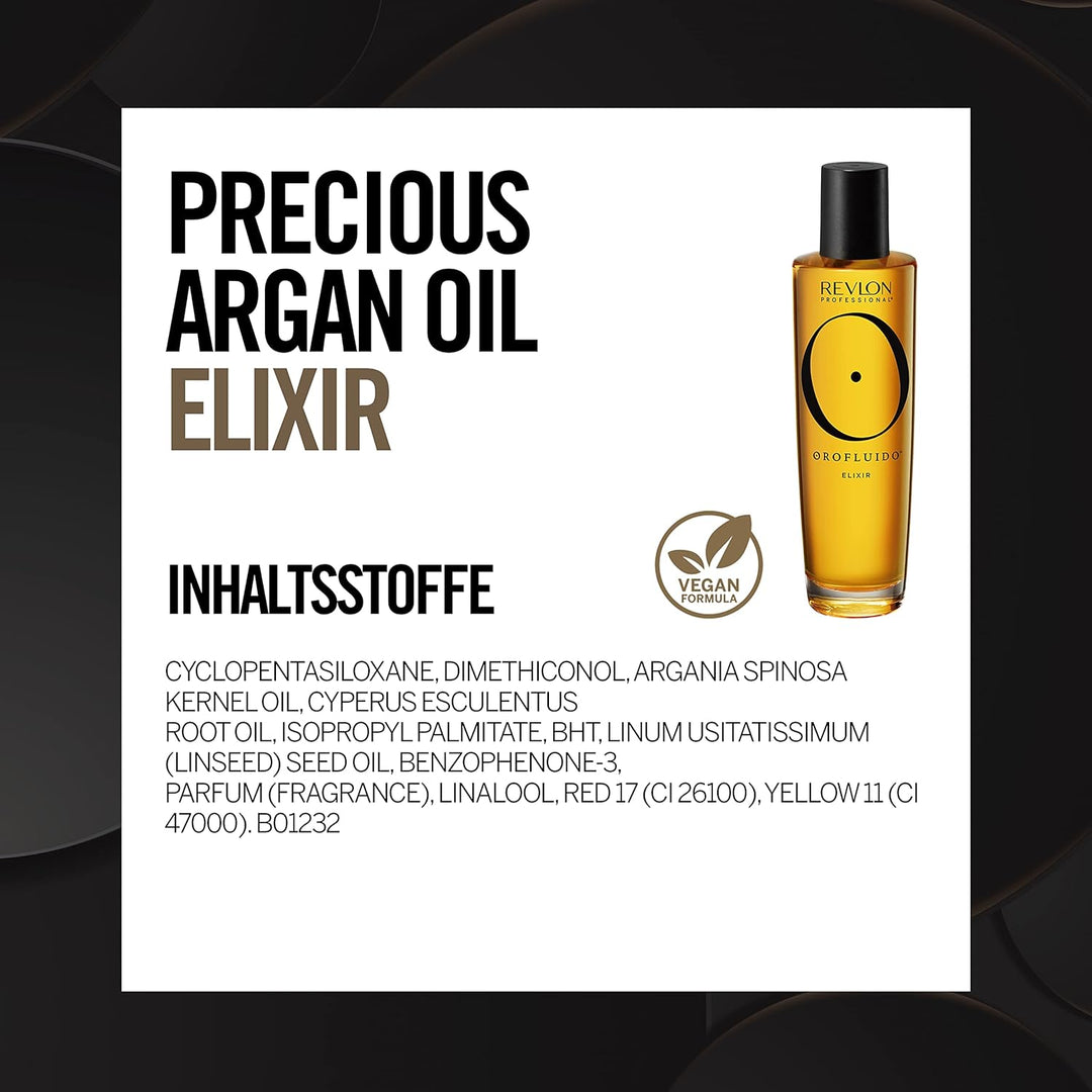 OROFLUIDO PRECIOUS ARGAN OIL ELIXIR, Haaröl mit Arganöl, Leave-in Haarkur, Haarpflegeprodukt für sei