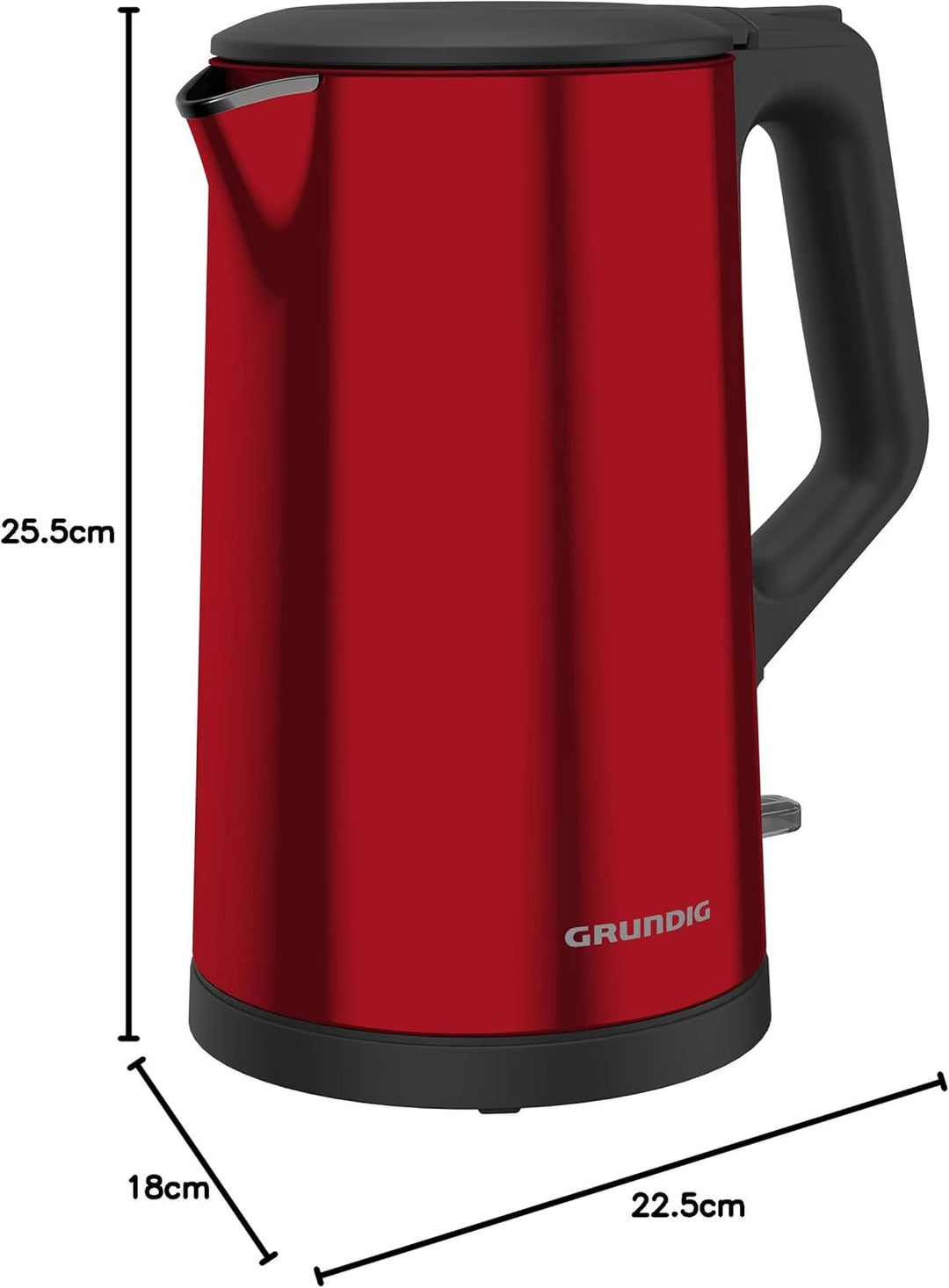 GRUNDIG WK8340 Wasserkocher Rot, 2150 W, 1,5 l Style 2024, Style 2024