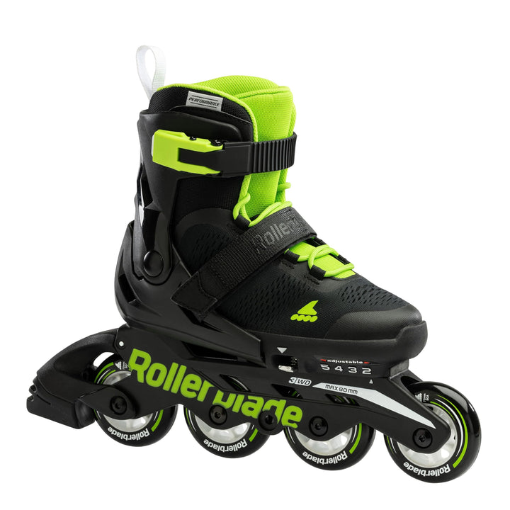 Rollerblade Unisex Jugend Microblade Inline Skates 21 Nero/Verde, 21 Nero/Verde