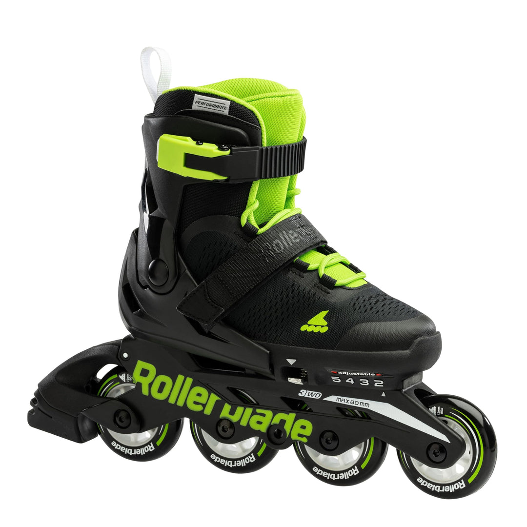 Rollerblade Unisex Jugend Microblade Inline-Skates EU: 28-32 (UK: 10J-13J / US: 11J-1) SCHWARZ/GRÜN,